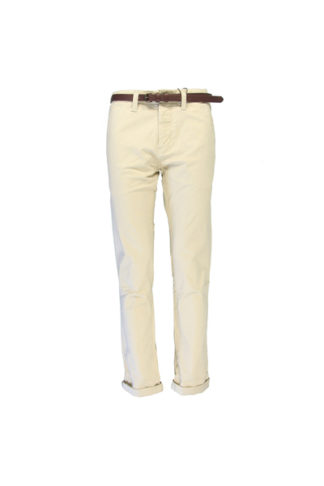 zandkleurige dstrezzed broek