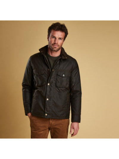 Barbour Netherley Wax jas Olive heren
