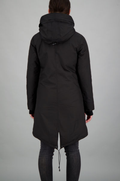 Airforce dames FISHTAIL PARKA zwart NewCoast Airforce Fishtail Herringbone Parka Dames Parka